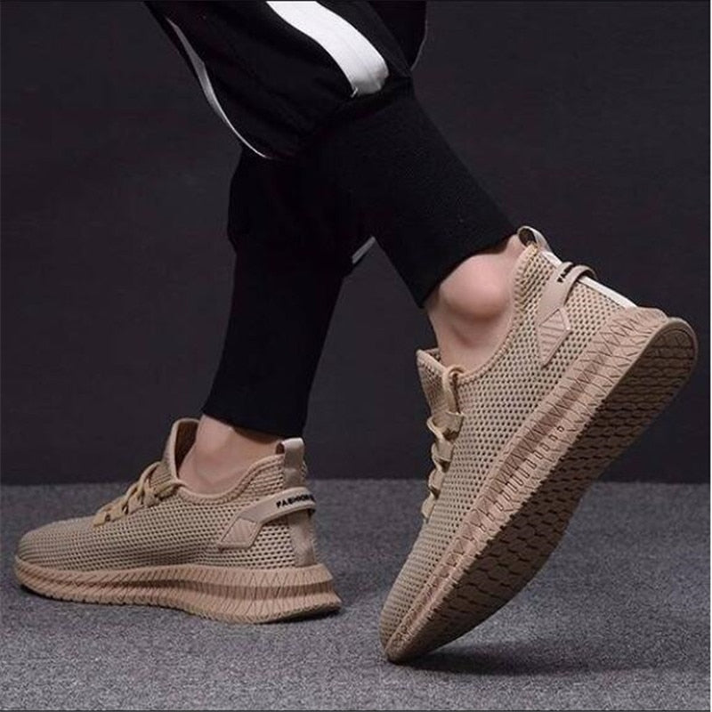 Męskie Buty Sportowe z Cholewką z Siatki