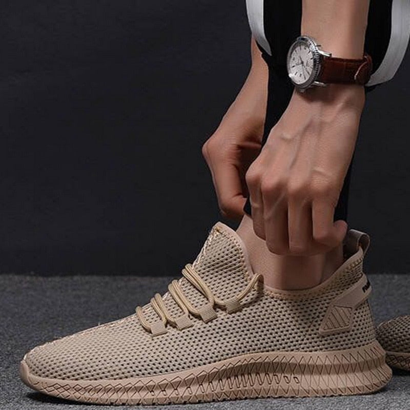 Męskie Buty Sportowe z Cholewką z Siatki