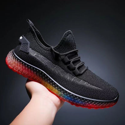 Męskie Sneakersy z Siateczkową Cholewką