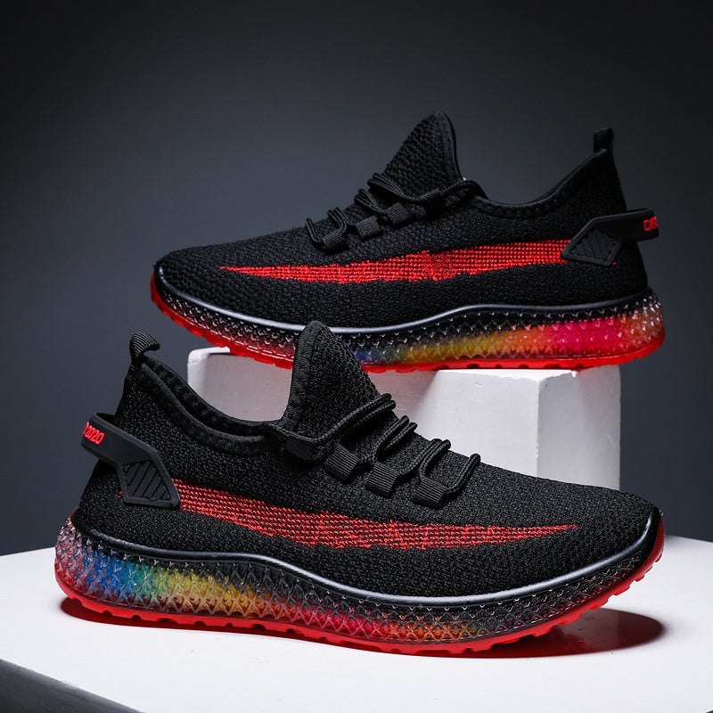Męskie Sneakersy z Siateczkową Cholewką