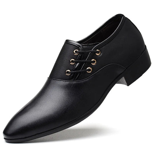 Męskie Sznurowane Buty Klasycznego Kroju 0