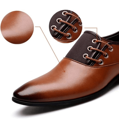 Męskie Sznurowane Buty Klasycznego Kroju 3