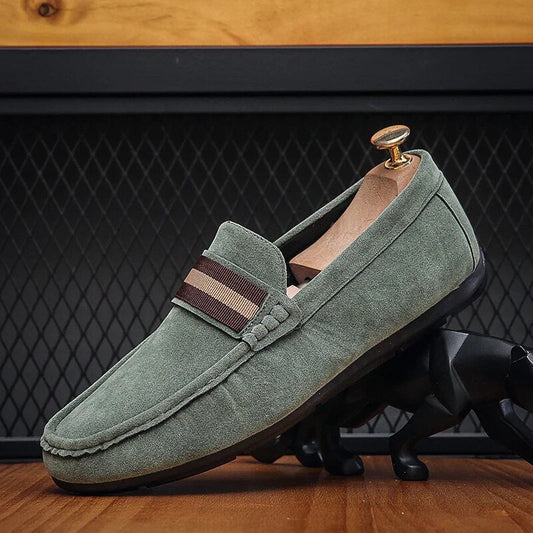 Męskie Stylowe Skórzane Loafersy z Ergonomicznym Wkładem