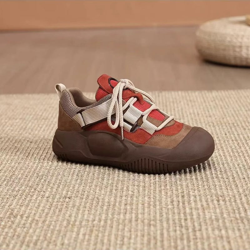Variant image for Damskie Eleganckie Elastyczne Sneakersy na Platformie z Grubą Podeszwą-17