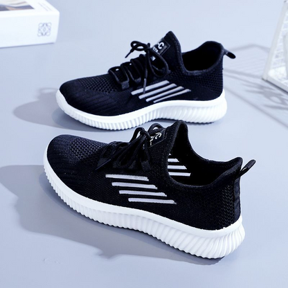 Variant image for Damskie Stylowe Oddychające Sneakersy z Wkładką Amortyzującą z Antypoślizgową Podeszwą-10