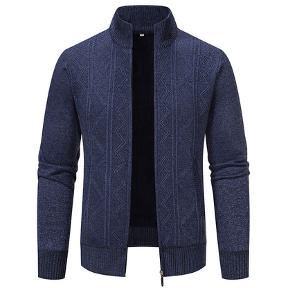 Elegancki Sweter z Zamkiem i Wzorem Męski | Idealny na Jesień/Zimę