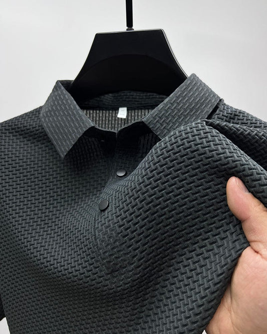 Regularny T-Shirt Geometryczny Z Kołnierzykiem  Męski | Idealne na lato