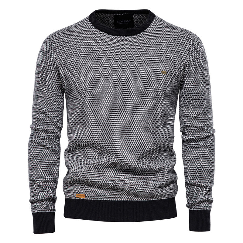 Elegancki Sweter w Dwa Kolory z Podszewką Męski | Idealny na Jesień/Zimę