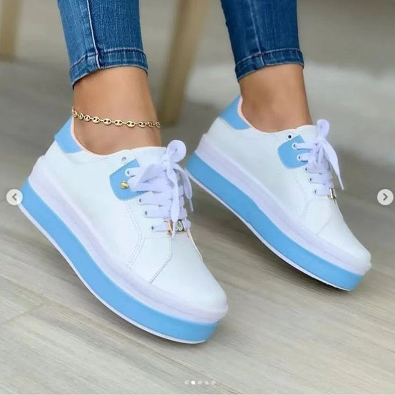Variant image for Męskie Wygodne Syntetyczne Sneakersy z Wysoką Podeszwą z Amortyzacją-10
