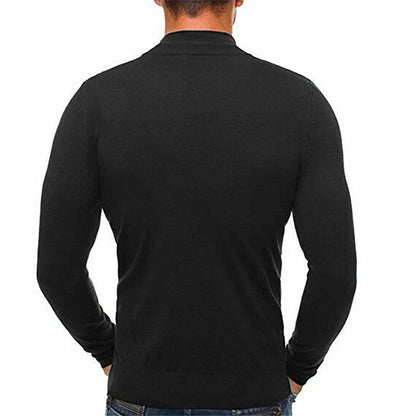 Casualny Slim Fit Sweter z Elastycznego Materiału Męski | Idealny na Jesień/Zimę