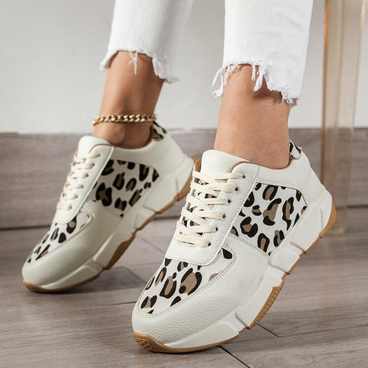 Damskie Stylowe Oddychające Sneakersy z Unikalnym Wzorem z Wysokiej Jakości Materiału