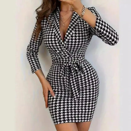 Variant image for Kobieta Elegancka Bodycon Sukienka z Wyrazistym Wzorem na Wesele i Wieczorne Wyjścia-1