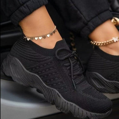 Variant image for Damskie Oddychające Sneakersy z Wiązaniem z Lekkiego Materiału z Amortyzacją-6