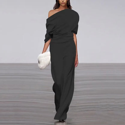 Variant image for Kobiecy Elegancki Jumpsuit z Dekoltem i Guzikami wykonany z Wysokiej Jakości Tkaniny-6