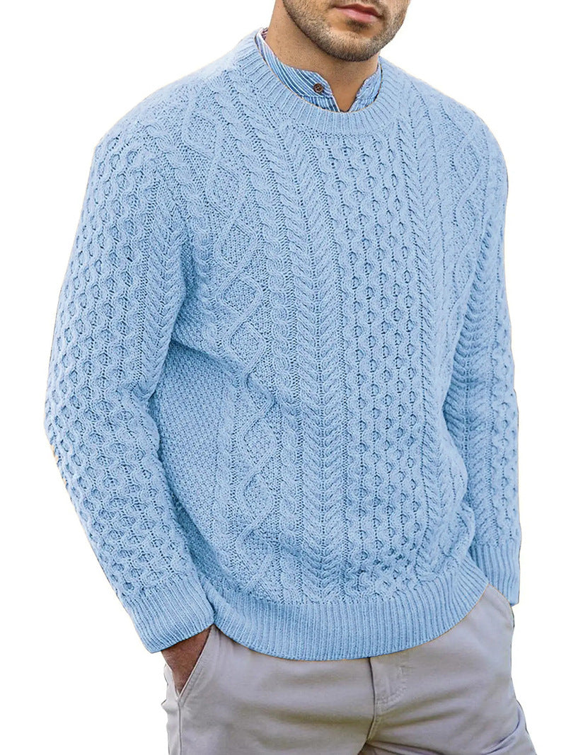 Variant image for Męski Stylowy Wełniany Pulower z Okrągłym Dekoltem-1