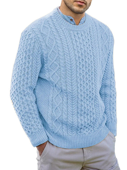 Variant image for Męski Stylowy Wełniany Pulower z Okrągłym Dekoltem-1