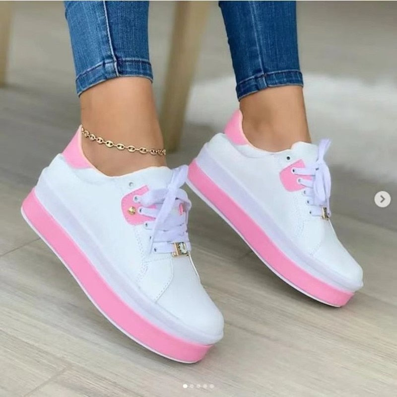 Variant image for Męskie Wygodne Syntetyczne Sneakersy z Wysoką Podeszwą z Amortyzacją-19