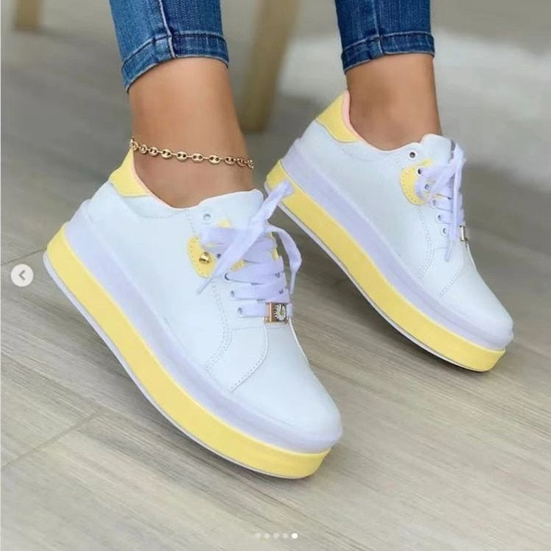 Variant image for Męskie Wygodne Syntetyczne Sneakersy z Wysoką Podeszwą z Amortyzacją-28