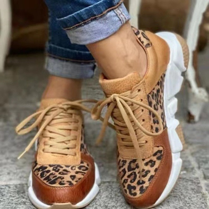 Damskie Stylowe Oddychające Sneakersy z Unikalnym Wzorem z Wysokiej Jakości Materiału