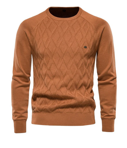 Variant image for Męski Stylowy Bawełniany Sweter Slim-Fit z Długim Rękawem-1