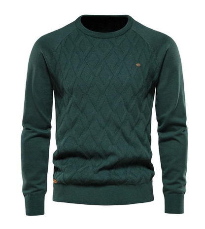 Variant image for Męski Stylowy Bawełniany Sweter Slim-Fit z Długim Rękawem-17