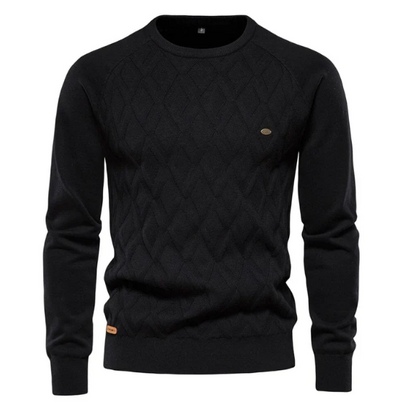 Variant image for Męski Stylowy Bawełniany Sweter Slim-Fit z Długim Rękawem-9