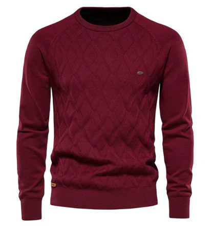 Variant image for Męski Stylowy Bawełniany Sweter Slim-Fit z Długim Rękawem-25