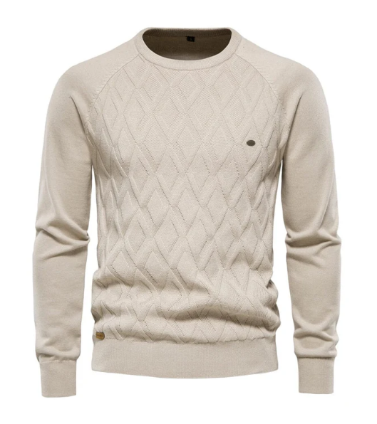 Variant image for Męski Stylowy Bawełniany Sweter Slim-Fit z Długim Rękawem-33
