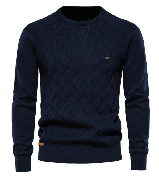 Variant image for Męski Stylowy Bawełniany Sweter Slim-Fit z Długim Rękawem-41