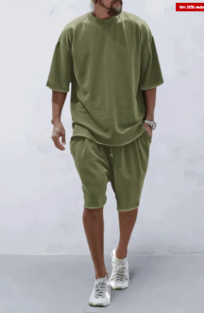 Variant image for Męski Wygodny Zestaw Casual z Wysokiej Jakości Bawełny z Nowoczesnym Krojem-33