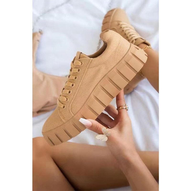 Variant image for Damskie Nowoczesne Syntetyczne Sneakersy z Grubą Podeszwą w Sportowym Stylu-41
