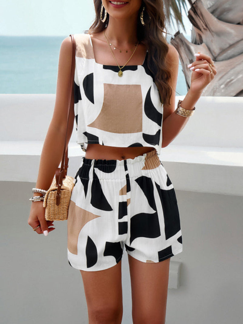 Variant image for Kobiety Casual Wiskozowy Jumpsuit z Kwadratowym Dekoltem-5