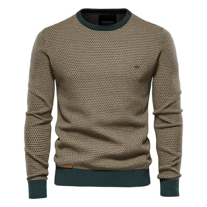 Elegancki Sweter w Dwa Kolory z Podszewką Męski | Idealny na Jesień/Zimę