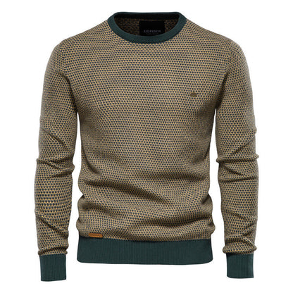 Elegancki Sweter w Dwa Kolory z Podszewką Męski | Idealny na Jesień/Zimę