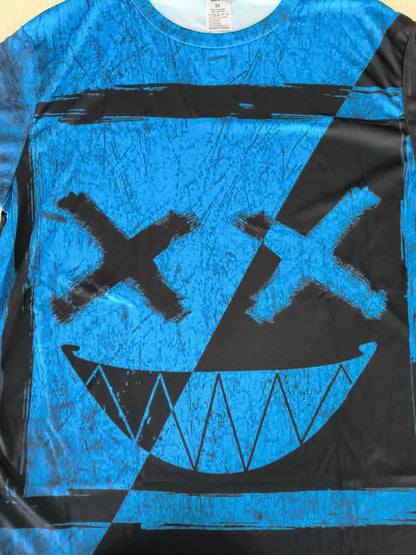 Męska Casualowa Bluza z Wysokiej Jakości Bawełny z Unikalnym Wzorem Cross Eyes Smile