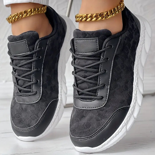 Variant image for Damskie Stylowe Mesh Sneakersy z Platformą z Sznurowaniem-9