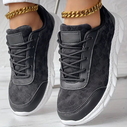 Variant image for Damskie Stylowe Mesh Sneakersy z Platformą z Sznurowaniem-9