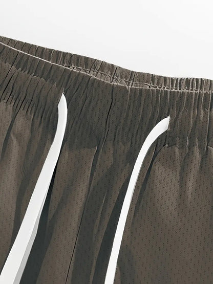 Męski Stylowy Bawełniany Zestaw z T-Shirtem i Szortami z Troczkiem