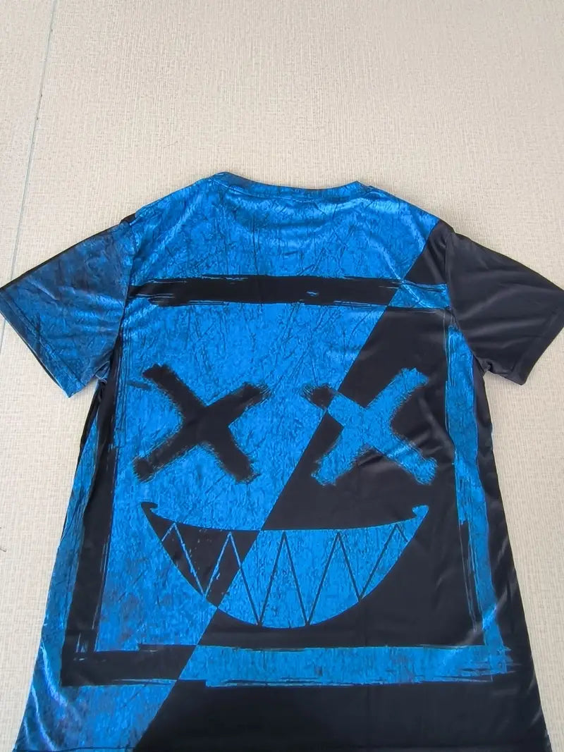 Męska Casualowa Bluza z Wysokiej Jakości Bawełny z Unikalnym Wzorem Cross Eyes Smile