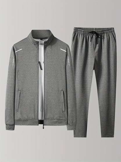 Variant image for Męski Klasyczny Sportowy Dres z Pełnym Zamkiem i Kapturem z Wysokiej Jakości Materiałów-7