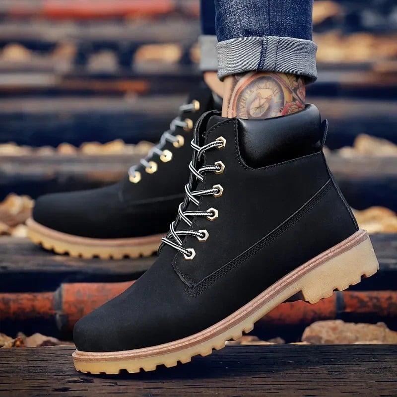 Zamszowe Buty z Wegańskiej Skóry z Sznurowadłami Męski | Eco-Friendly Materials