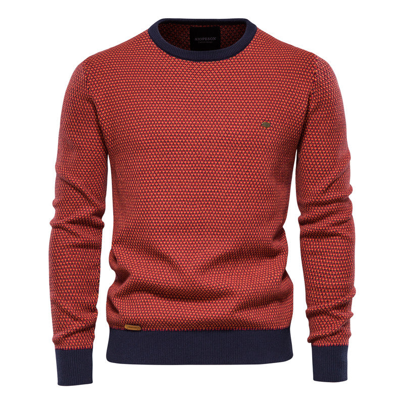 Elegancki Sweter w Dwa Kolory z Podszewką Męski | Idealny na Jesień/Zimę