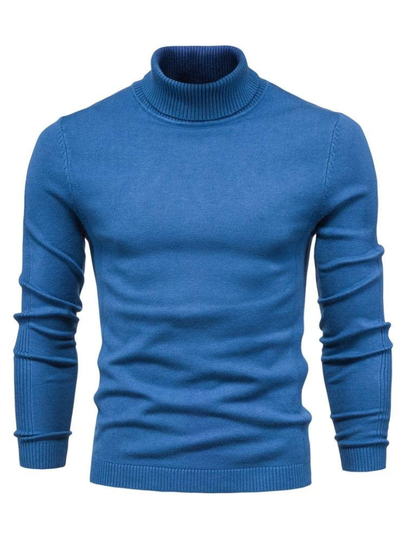 Elegancki Sweter Wełniany Z Golfem I Detalami Męski | Idealny na Jesień/Zimę