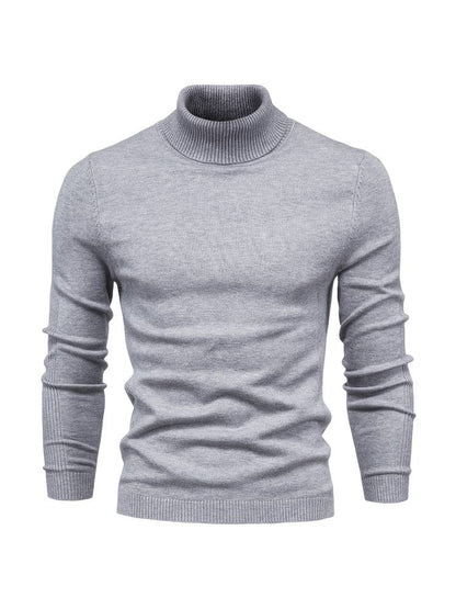 Casualowy Sweter z Kołnierzem Stojącym Slim Fit Męski | Idealny na Jesień/Zimę