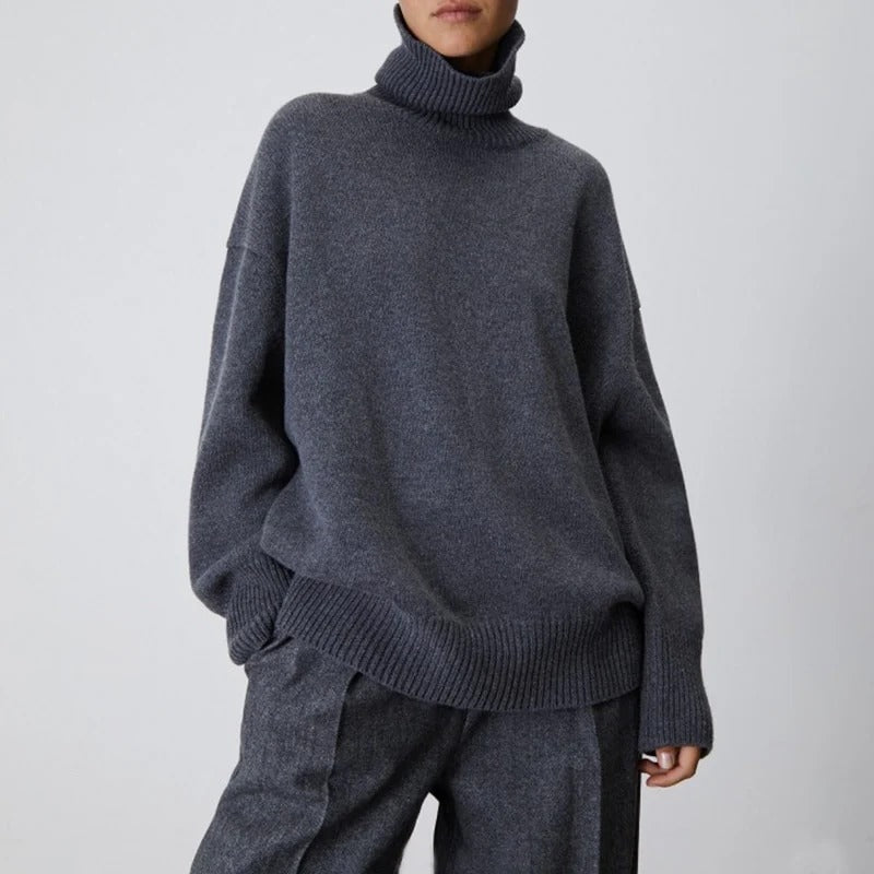 Elegancki Golfowy Sweter Dzianinowy Damski | Idealny na Jesień/Zimę