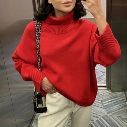 Elegancki Golfowy Sweter Dzianinowy Damski | Idealny na Jesień/Zimę