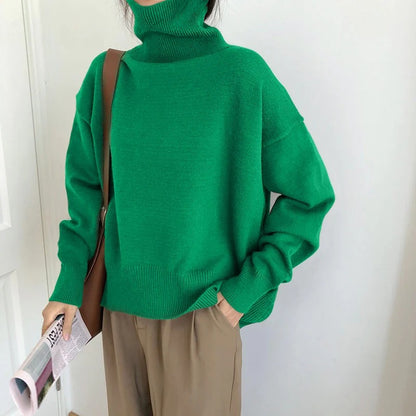 Elegancki Golfowy Sweter Dzianinowy Damski | Idealny na Jesień/Zimę