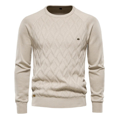Wygodny Sweter z Okrągłym Dekoltem Męski | Idealny na Jesień/Zimę