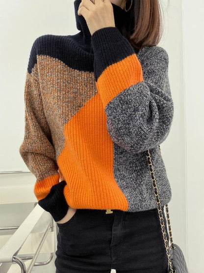 Elegancki Sweter z Dzianinowym Wzorem Damski | Idealny na Jesień/Zimę