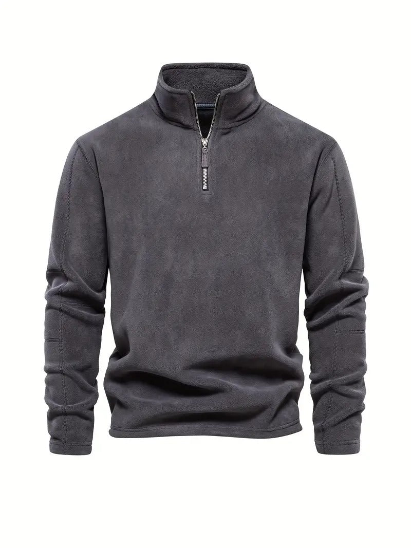 Elegancki Sweter z Zamkiem Pod Szyją Męski | Idealny na Jesień/Zimę